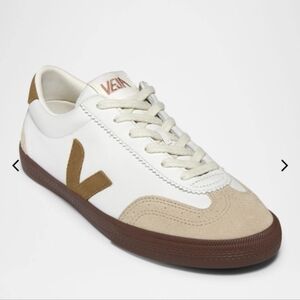 Veja Women's Volley White and Tan Sneakers